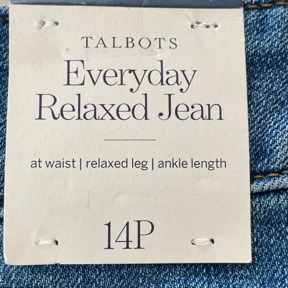 NWT Talbots Rolling Ditsy Everyday Relaxed ankle Jeans women’s size 14P - Picture 11 of 15